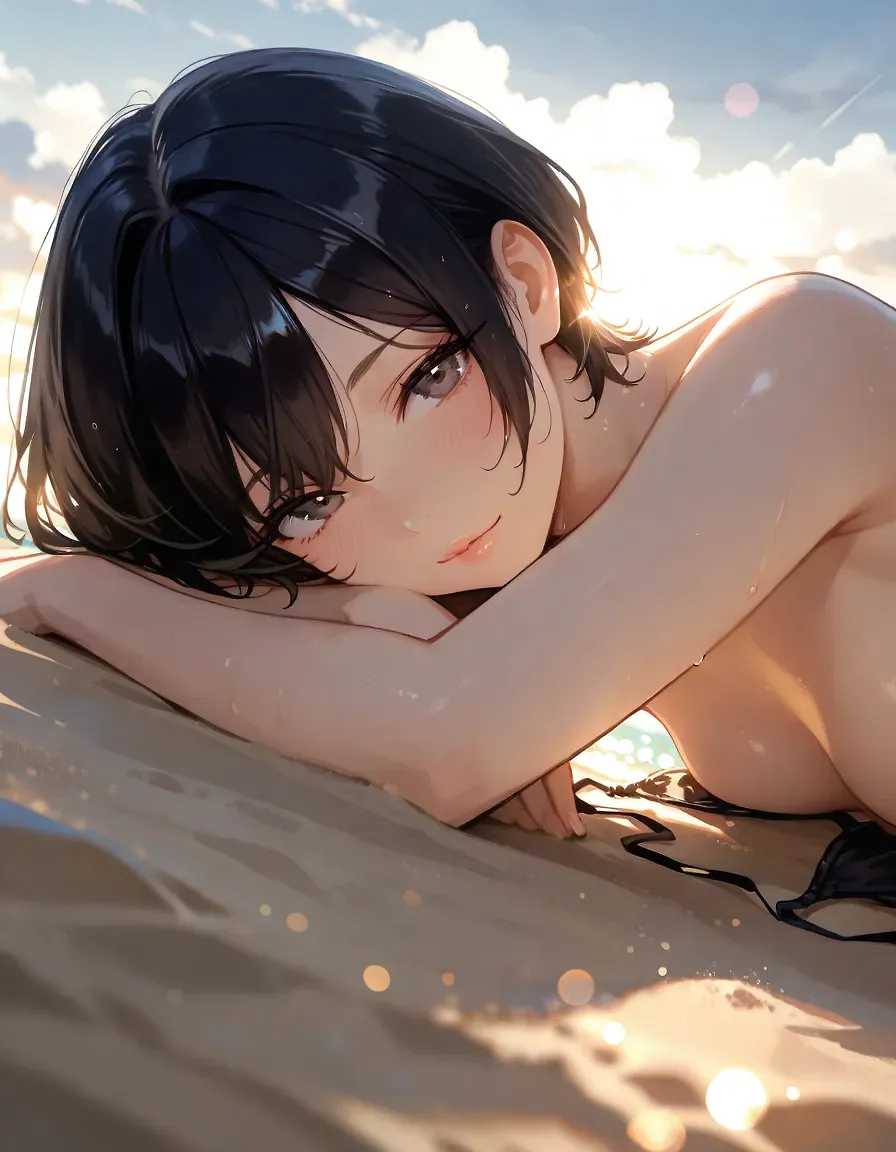 on the beach