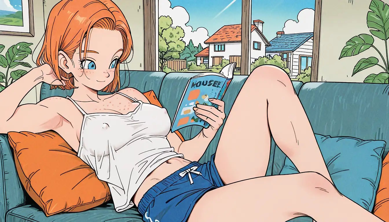 AI art "Alicia relaxing - DB style"
