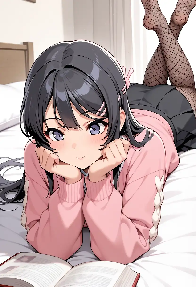 AI art 'sakurajima mai'