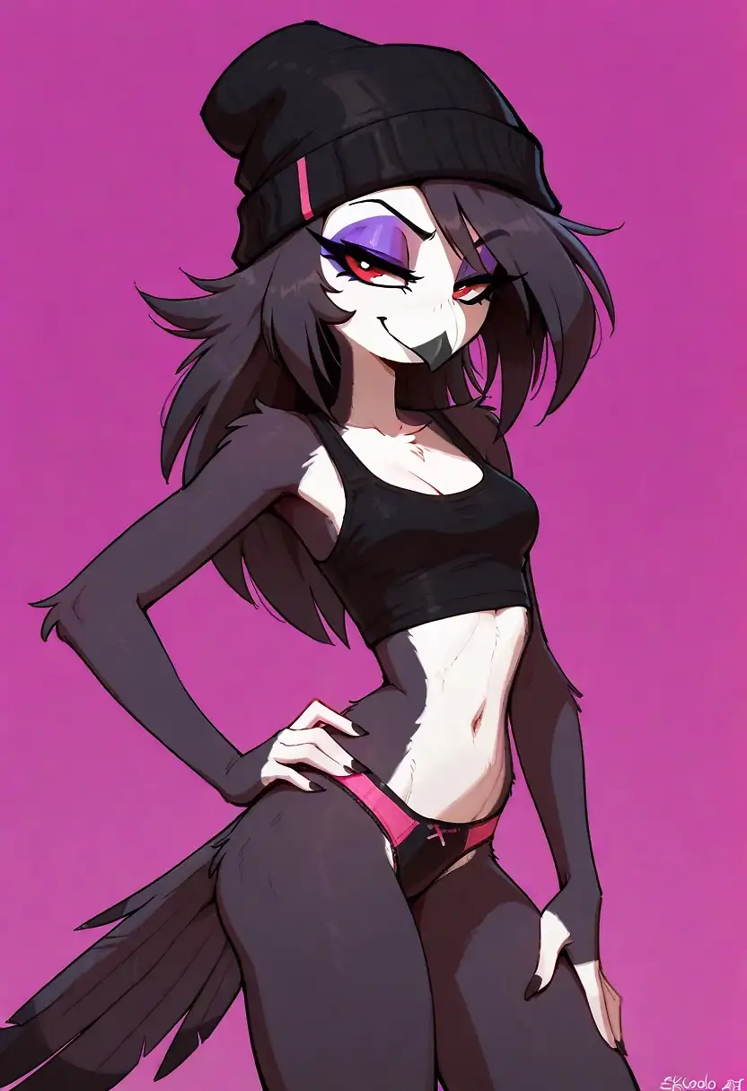 AI art "Octavia showing off her undies"