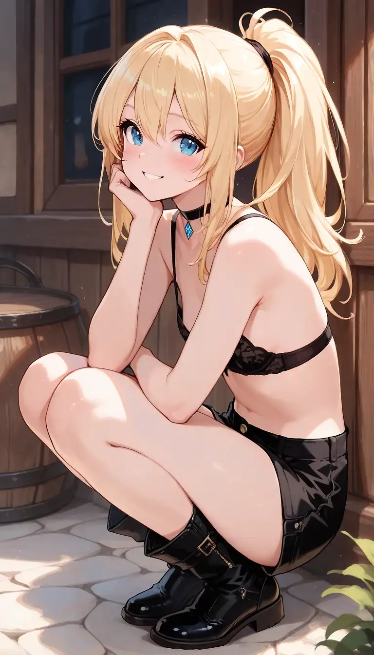 AI art 'Starima Chilling Outside' with user description 'Another random generation of my main OC.'