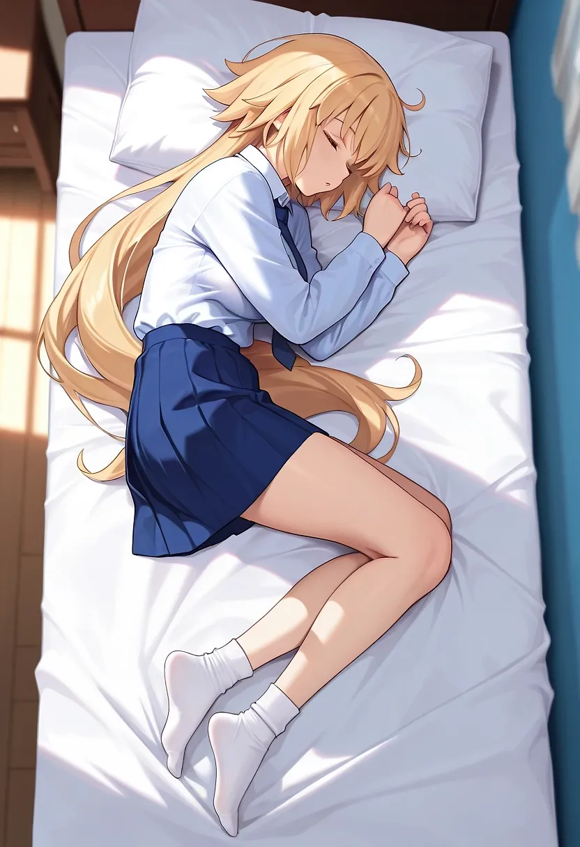 Sleeping on bed