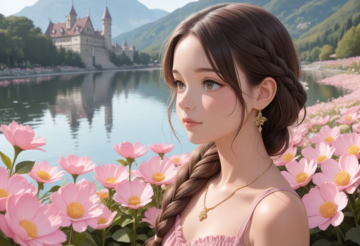 Old castle by the lake