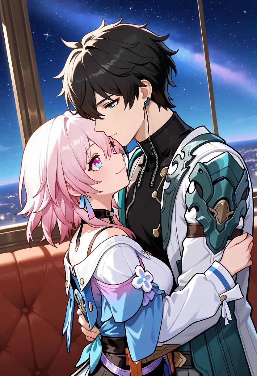 AI art "Dan Heng and March 7th"