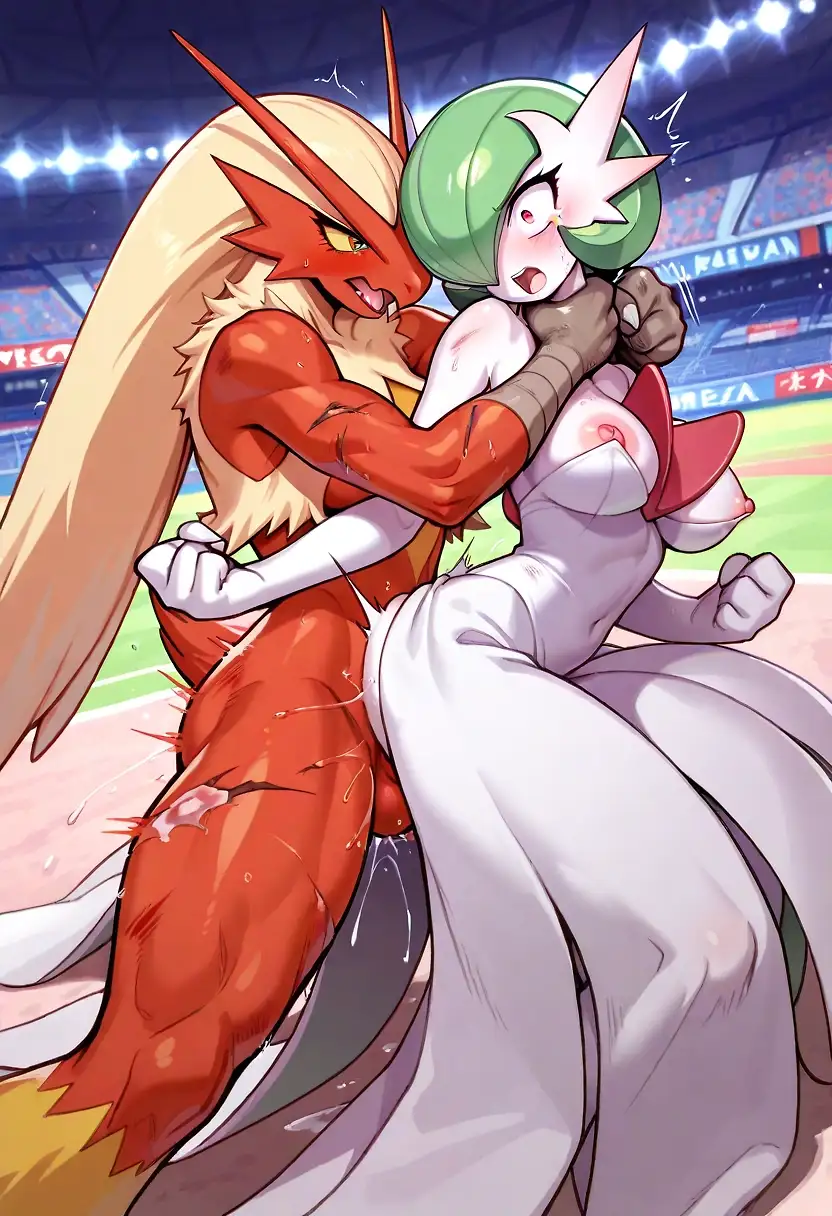 AI art "Poke battle"