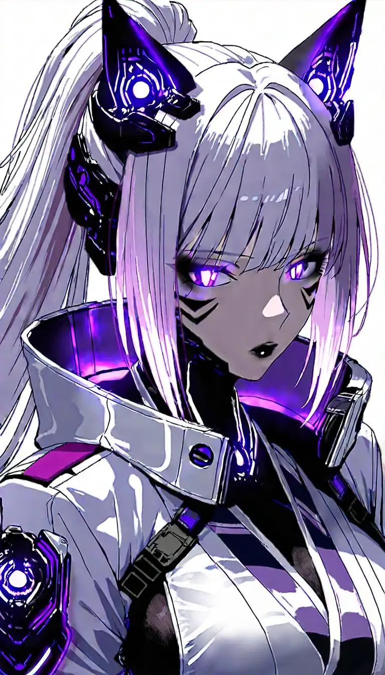 AI art 'Cybercat girl'