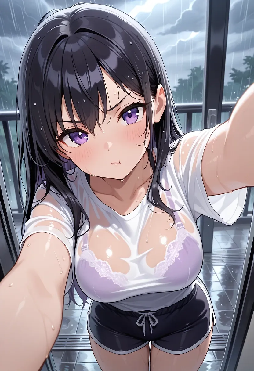 AI art "Caught in the Rain"