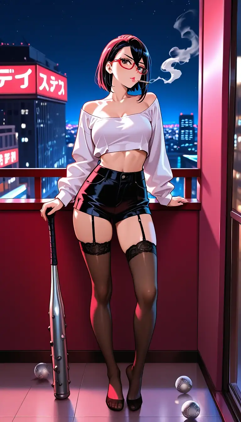 AI art "Momo taking on the family business"