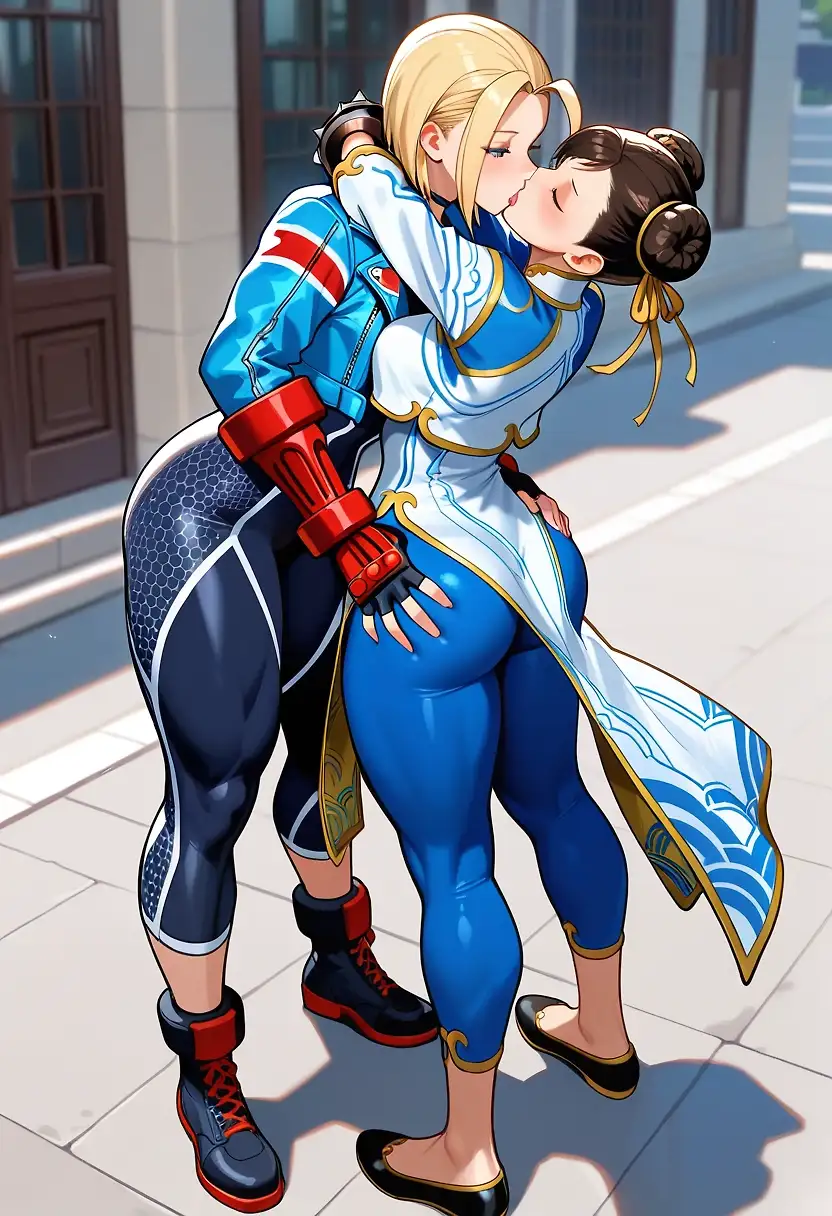 AI art 'Cammy and Chun Li'