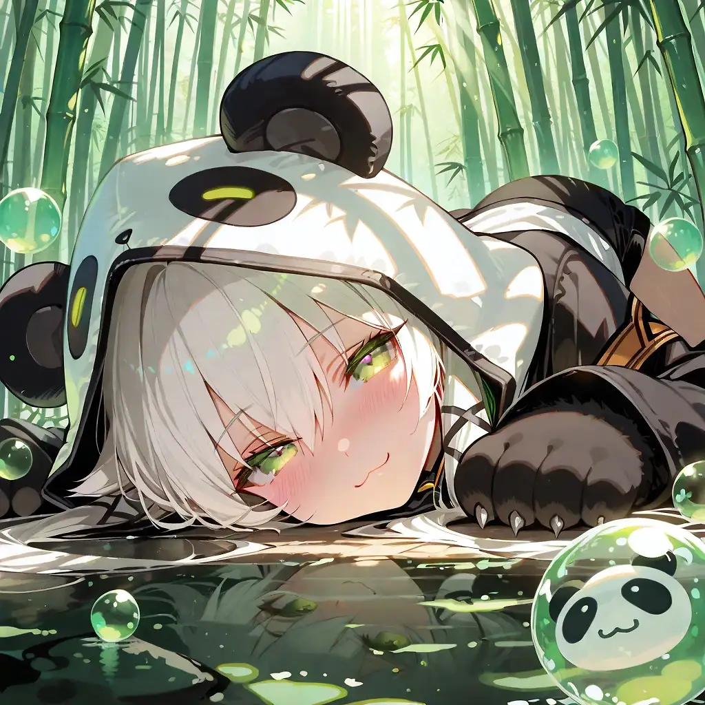 AI art 'Panda Altina' with user description 'Saw everyone having fun with panda posts and decided to play too.. @cef_ultra @octavian @bad77 @warmicestudios.. hope you guys enjoy it'