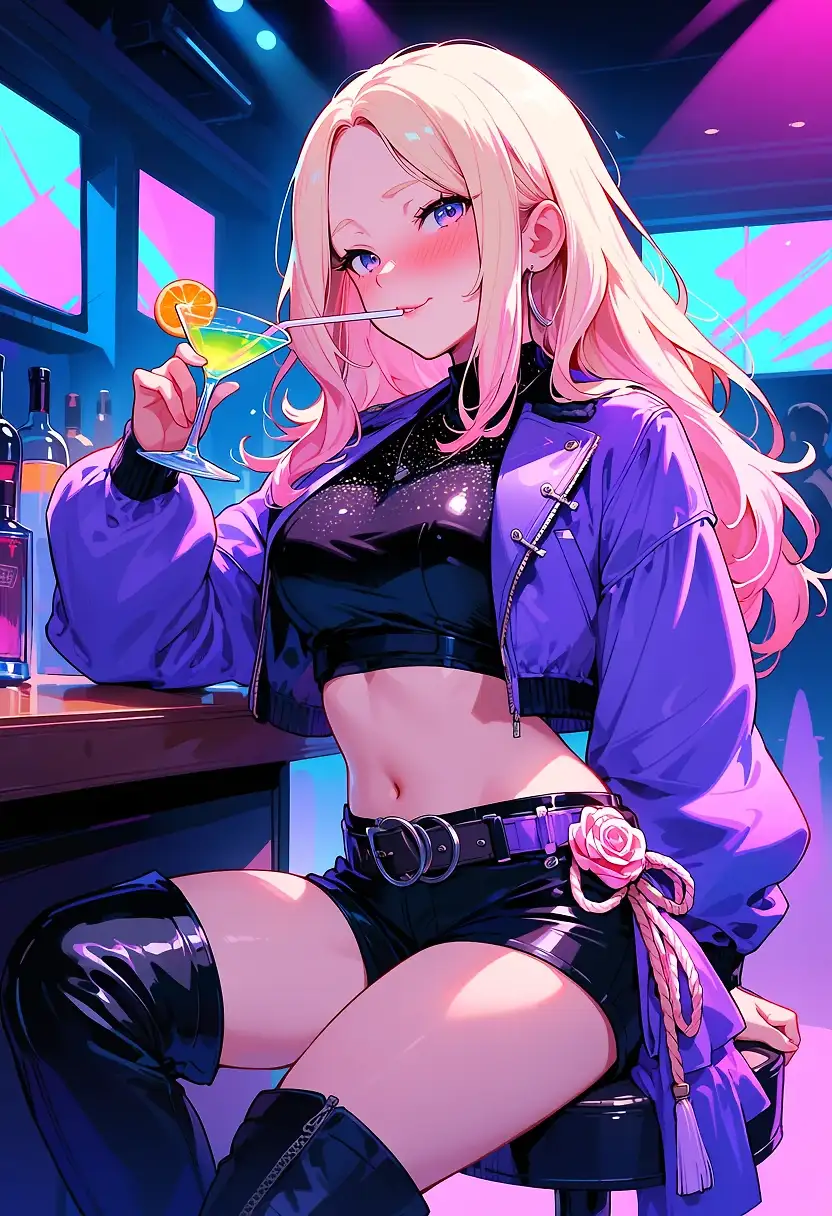 AI art 'Buy Juo Sena a drink' with user description 'das hat sie verdient.'