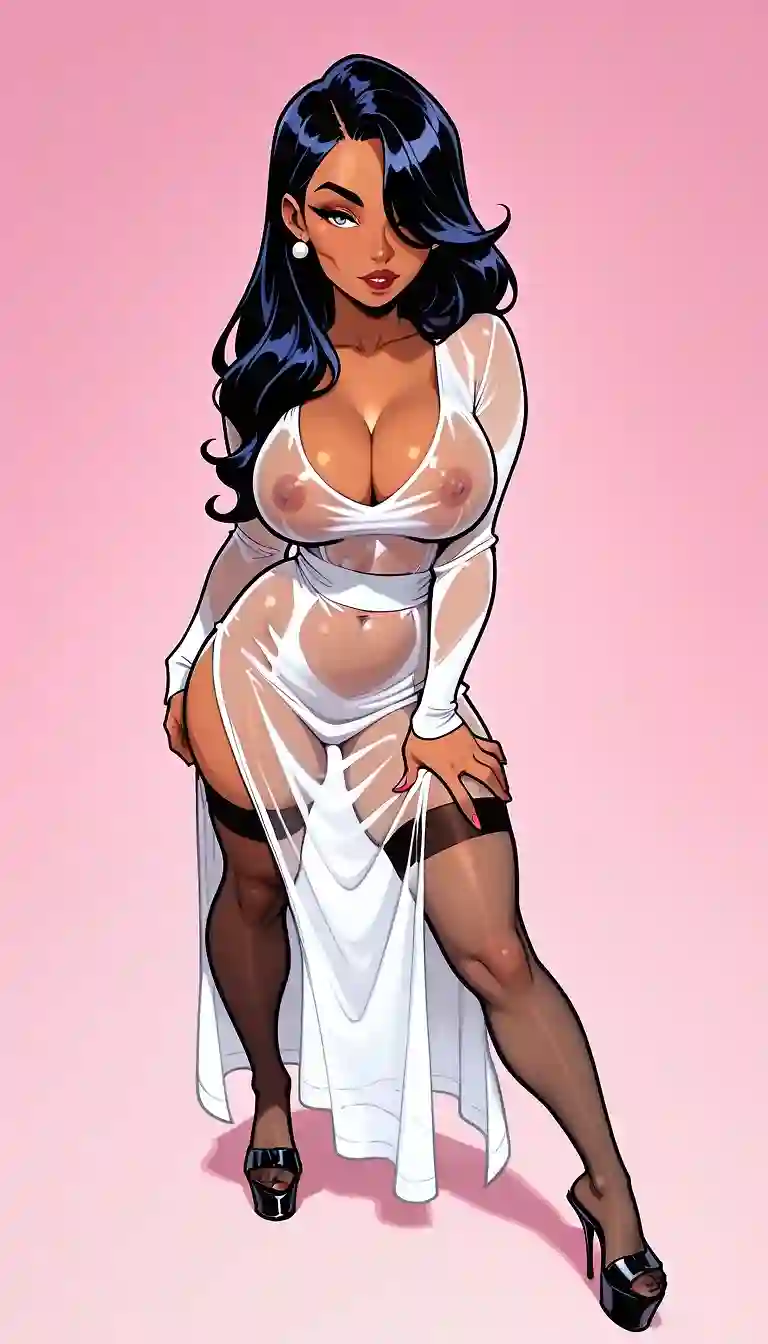 AI art 'See through dress 2'