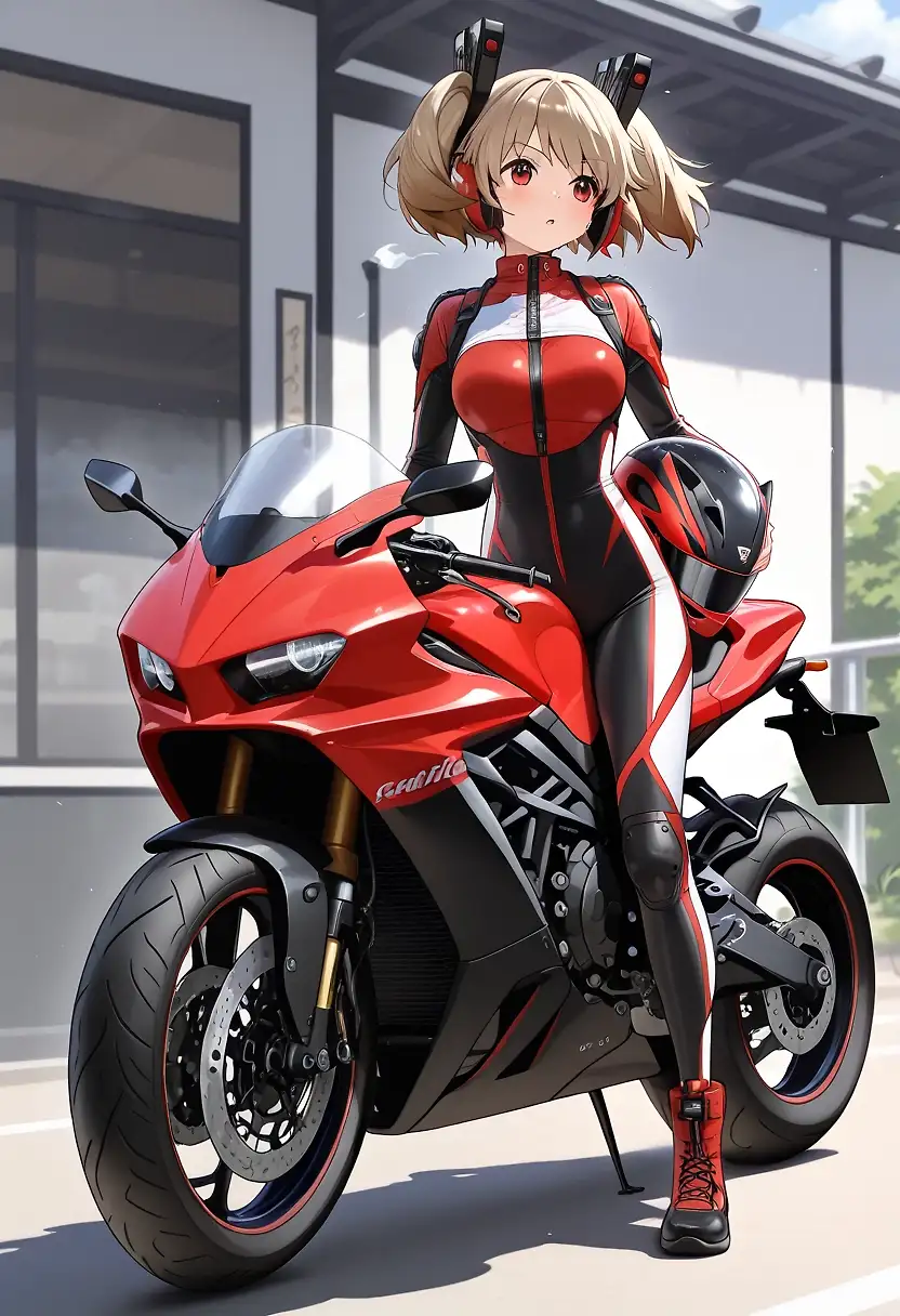 AI art 'Burnice on a bike'