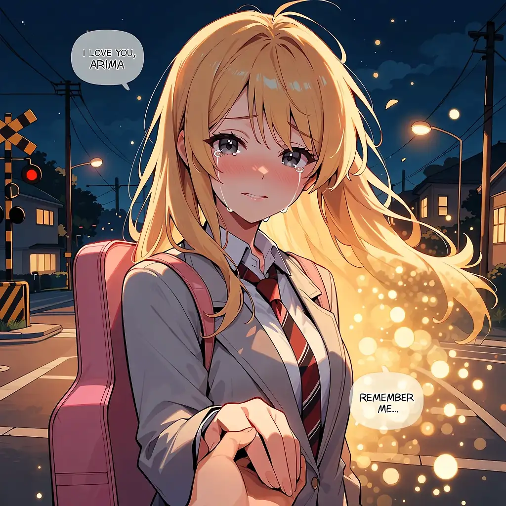 AI art 'SFW - KAORI'S WISH' with user description 'CLOE IMMEDIATELY IF YOU DIDN'T WATCH/READ IT


I wanted to post more about Your Lie in April, but it still affects me too deeply. It hits incredibly hard, in both painful and beautiful ways. I honestly don’t know how I would’ve reacted if I was Kousei.

This story almost saved me. It reminded me that I’m still capable of feeling… and that it’s okay to cry again.
I hope these images didn’t hurt you. They were created to celebrate the series and to fulfill Kaori’s wish — she wanted to be remembered.'