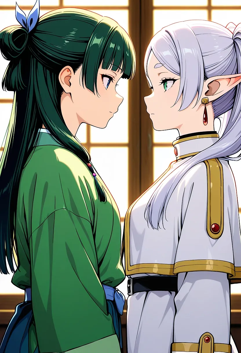 Frieren and Maomao experimenting