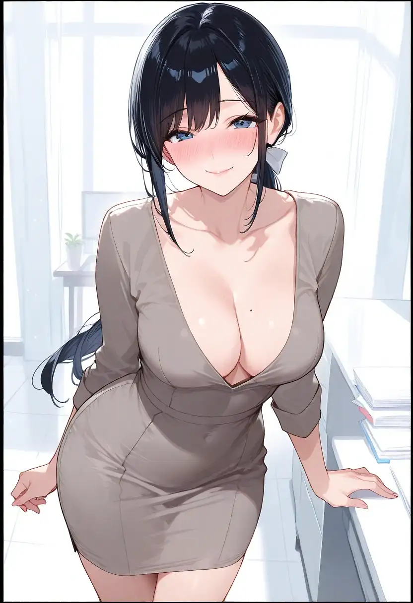 AI art "Office Lady and CEO's help"