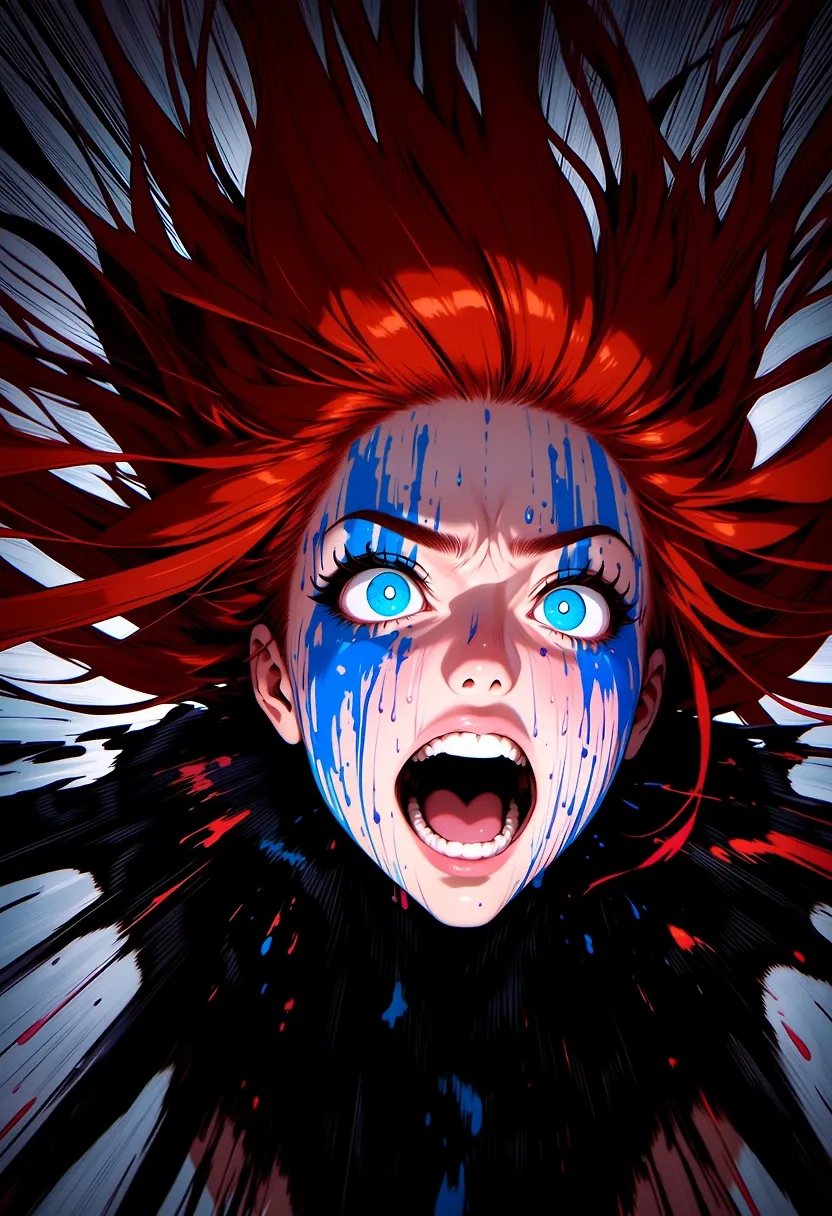 Red M scream