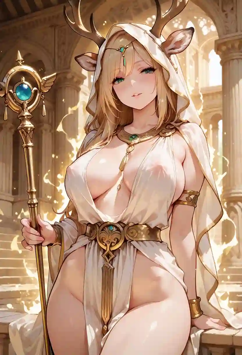 AI art "My deer priest"