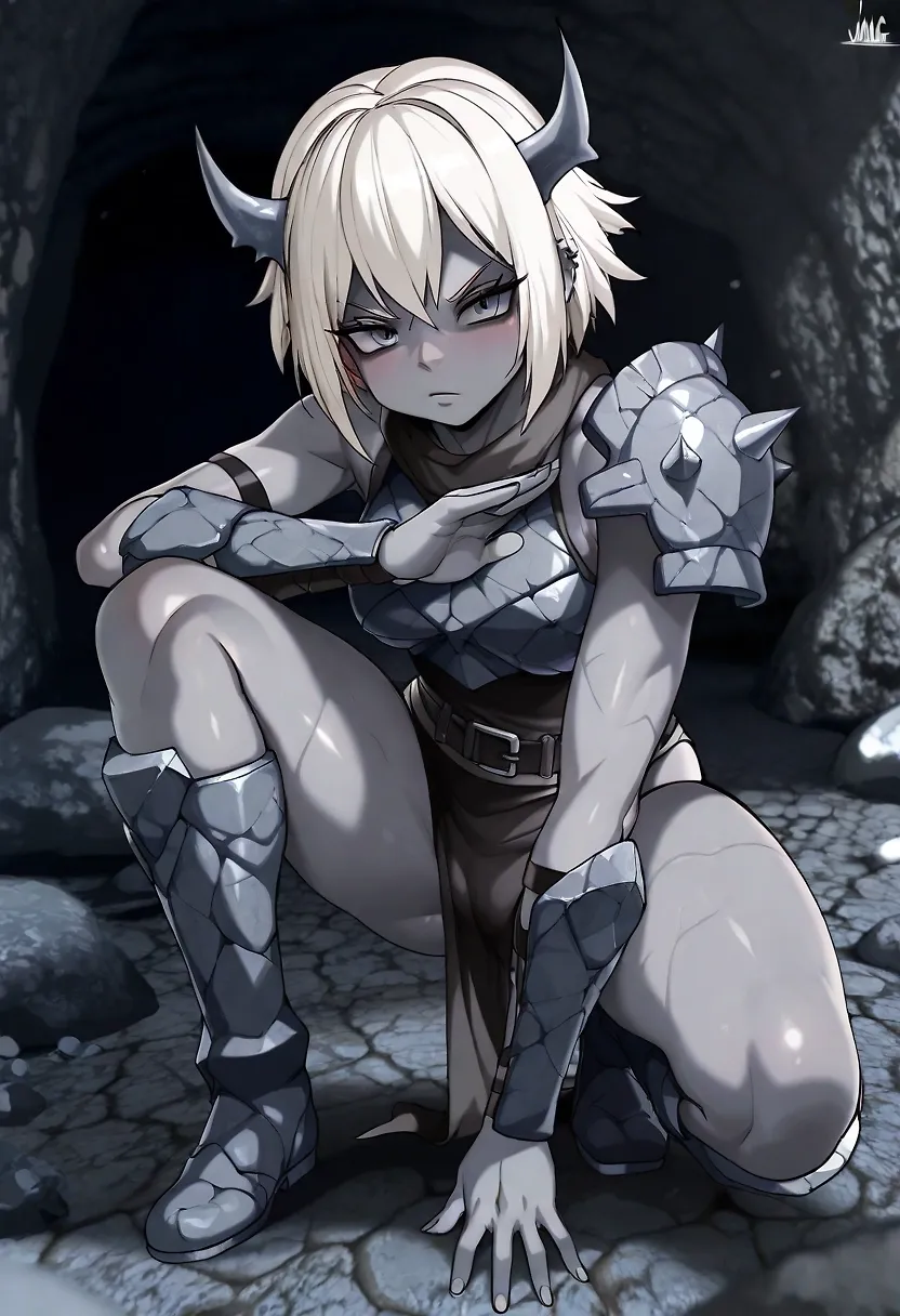 AI art "Elemental girls," with user description "Became one with their environment."