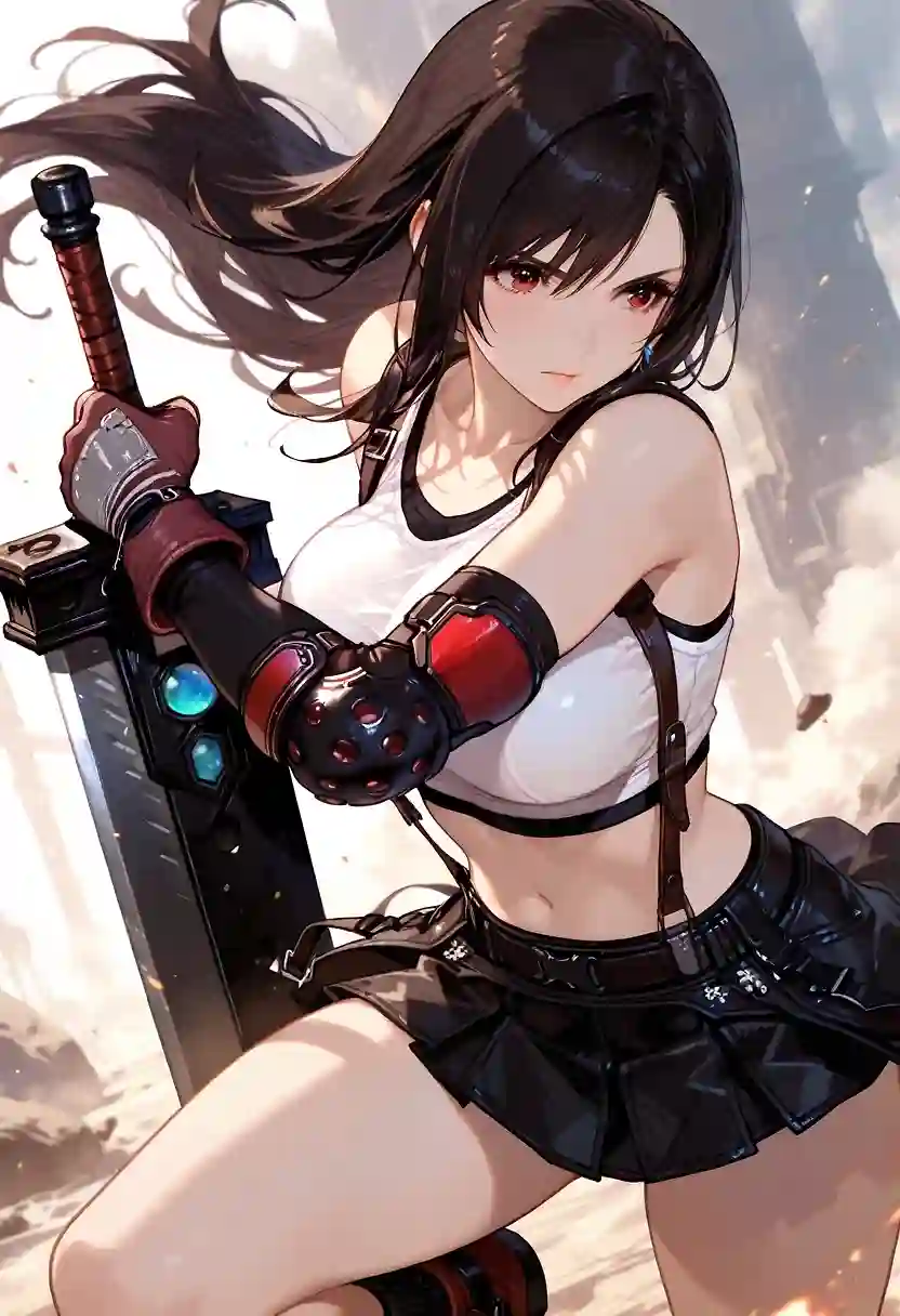 AI art 'Tifa and Buster sword 2'