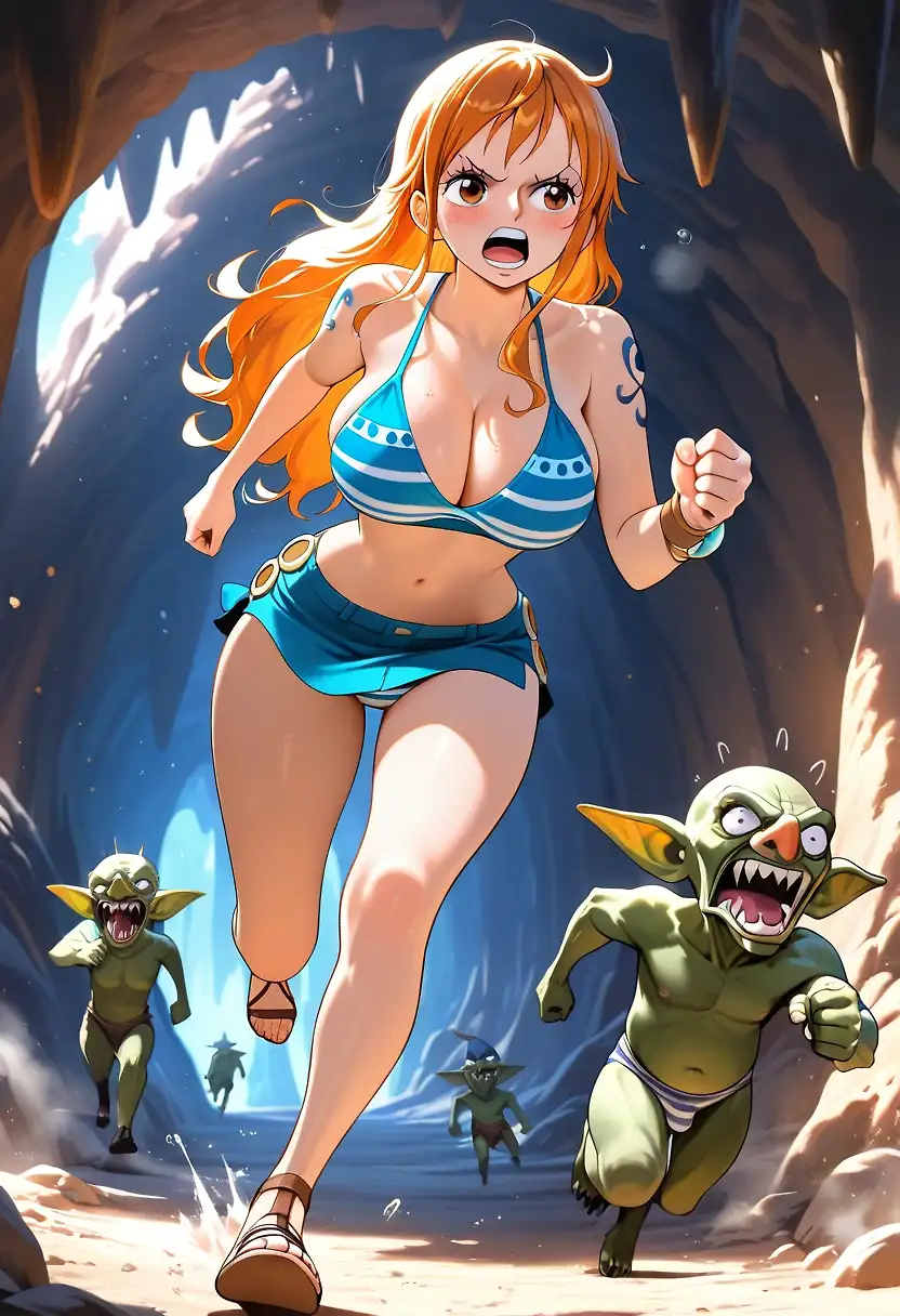 AI art "Nami Goblin GangBang"