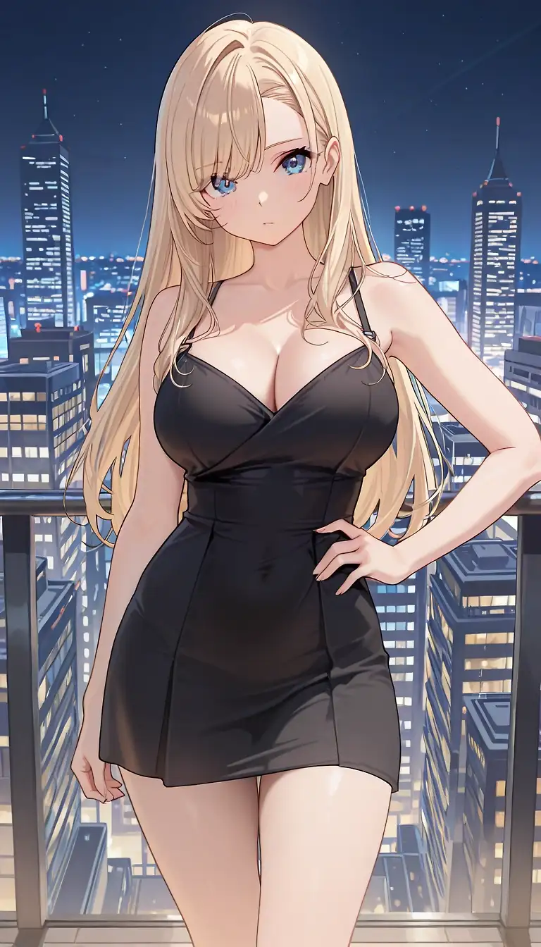 AI art 'Black dress'