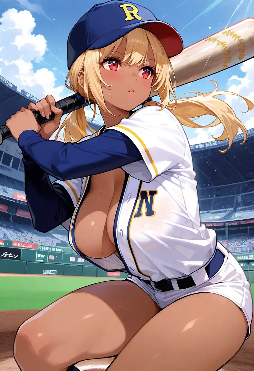 AI art "Becky loves baseball"